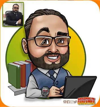 caricatura para perfil, personalizada, hecha con una foto