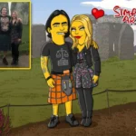 caricatura de pareja por encargo estilo simpson, una caricatura de Simpsoniarte